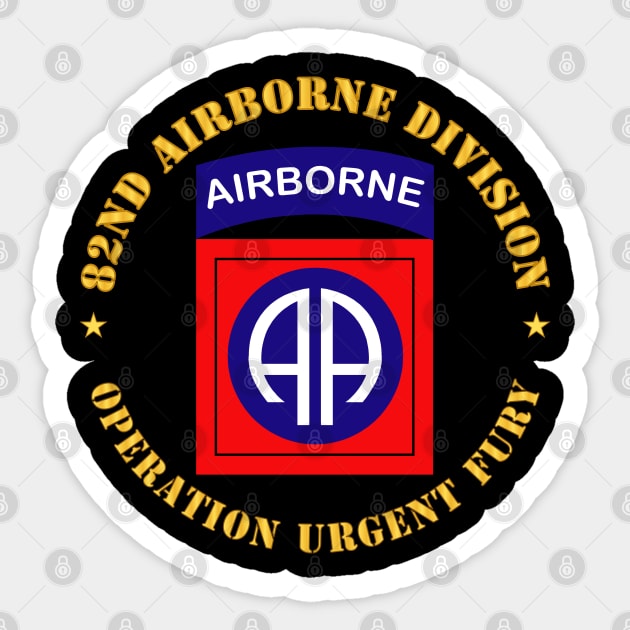 82nd Airborne Division - Operation Urgent Fury Sticker by twix123844